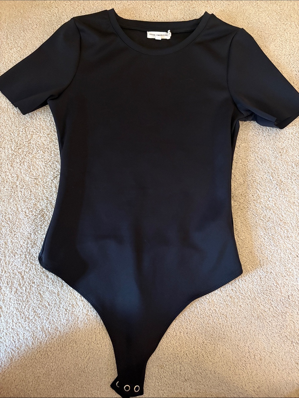 Good American Black Short Sleeve Bodysuit Never worn